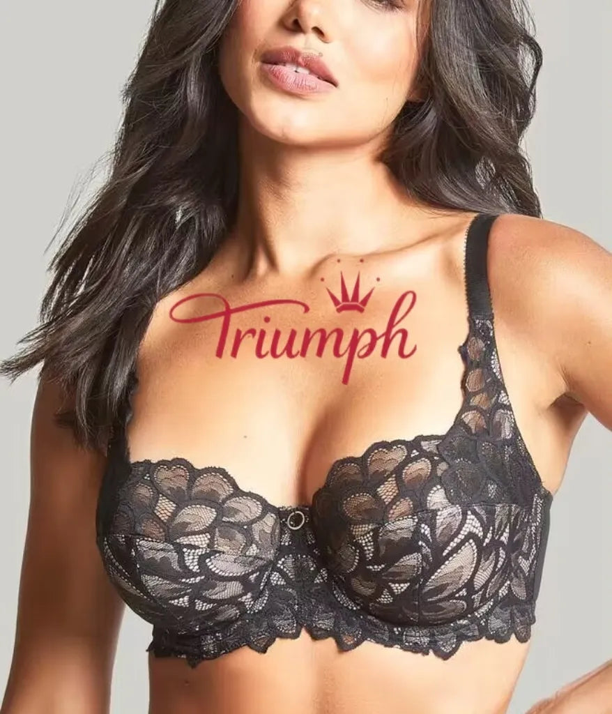 „Triumph“ – (4 dalių) pilno dydžio siuvinėta nėriniuota liemenėlė