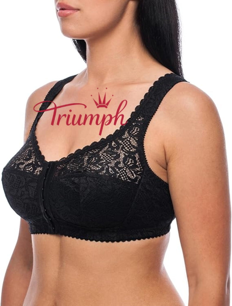 „Triumph“ – (4 dalių) liemenėlė be lankelių, užsegimas priekyje, plius dydis