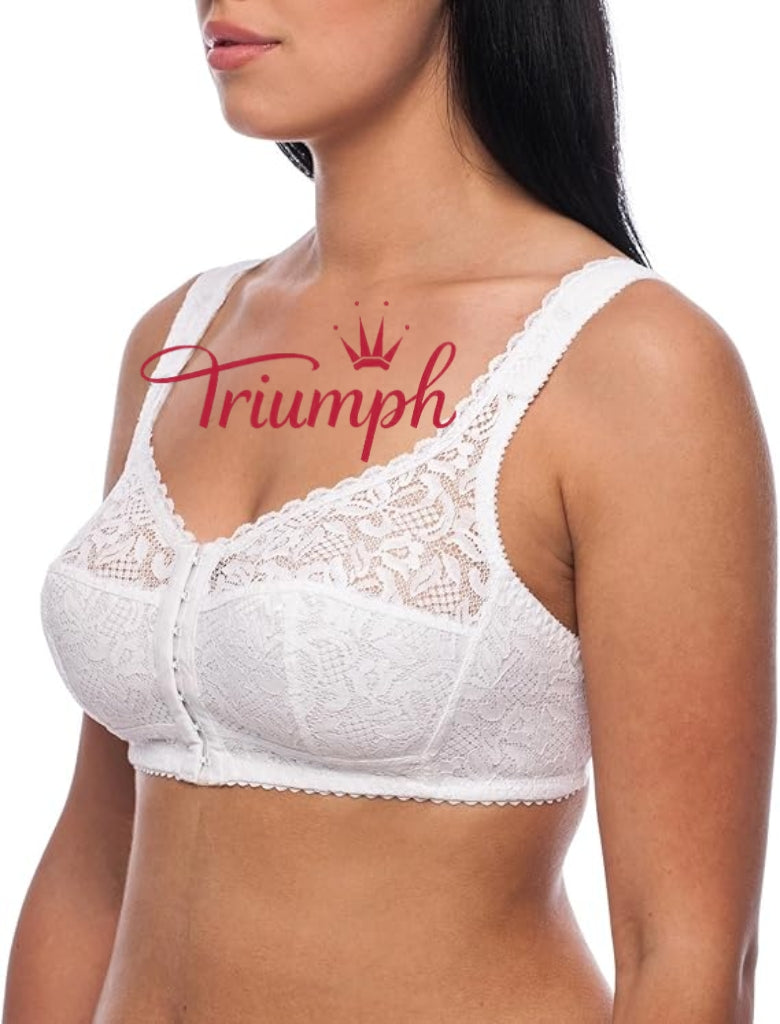 „Triumph“ – (4 dalių) liemenėlė be lankelių, užsegimas priekyje, plius dydis