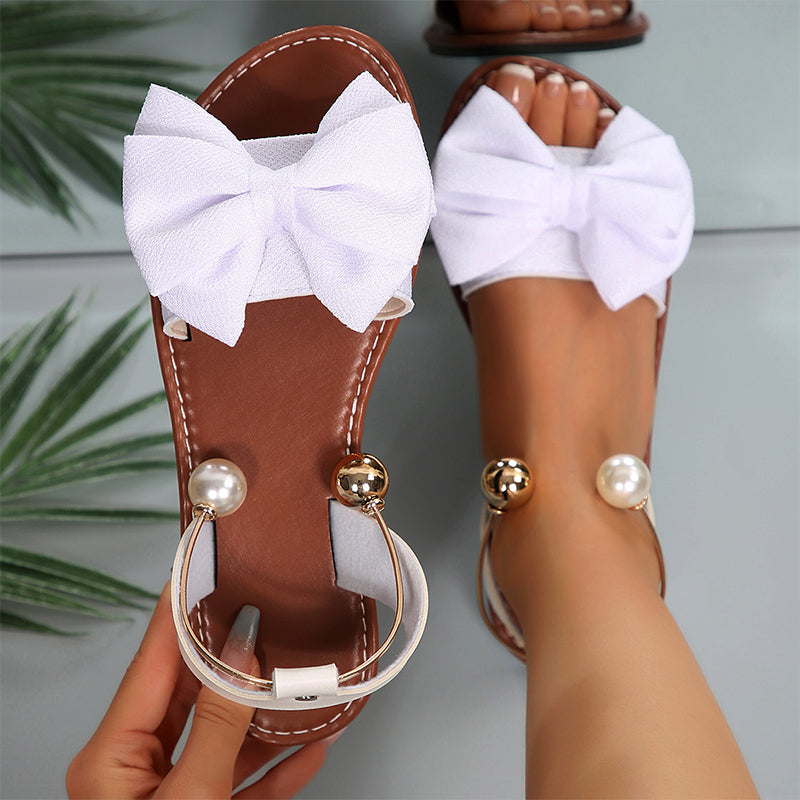 🌺 50% NUOLAIDA💐 Stilingi sandalai su perliniu kulkšnies dirželiu