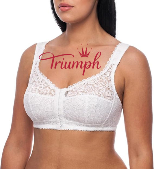 „Triumph“ – (4 dalių) liemenėlė be lankelių, užsegimas priekyje, plius dydis
